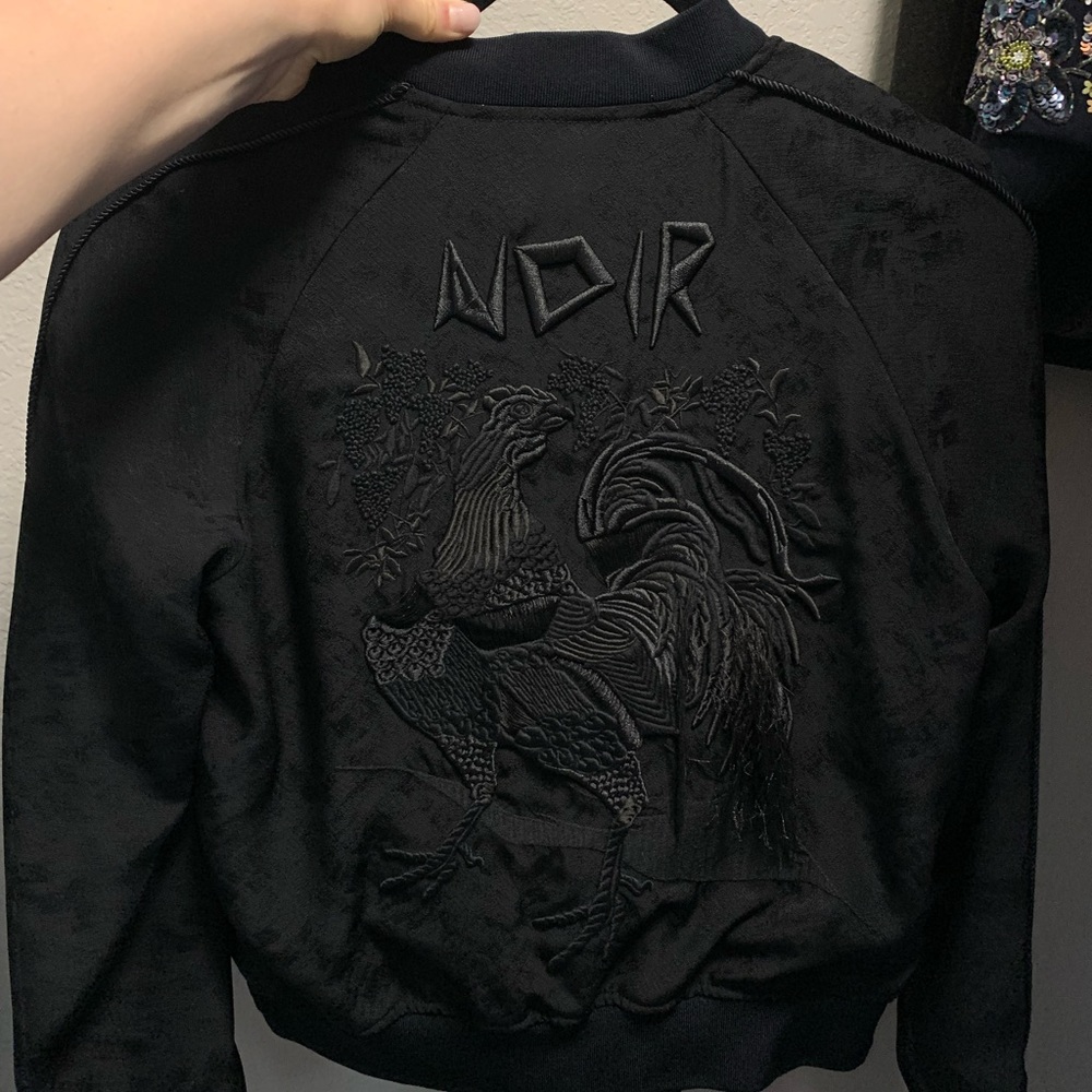noir kei ninomiya DESIGNER Silk Bomber Jacket